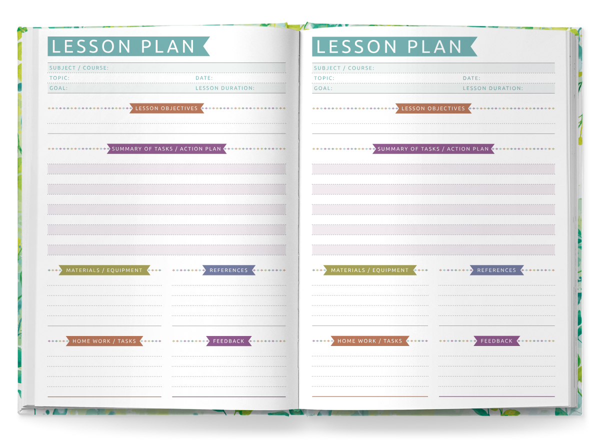 Download Printable Teacher Planner Spiral Bound - Casual Style PDF